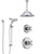 Delta Cassidy Chrome Finish Shower System with Control Handle, Diverter, Ceiling Mount Showerhead, and Temp2O Hand Shower with Slidebar SS149726