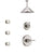 Delta Cassidy Polished Nickel Finish Shower System with Control Handle, 3-Setting Diverter, Ceiling Mount Showerhead, and 3 Body Sprays SS14972PN4