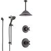Delta Cassidy Venetian Bronze Shower System with Control Handle, Diverter, Ceiling Mount Showerhead, and Hand Shower with Slidebar SS14972RB7