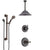 Delta Cassidy Venetian Bronze Shower System with Control Handle, Diverter, Ceiling Mount Showerhead, and Hand Shower with Grab Bar SS14973RB8