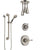 Delta Cassidy Stainless Steel Finish Shower System with Control Handle, Diverter, Ceiling Mount Showerhead, and Hand Shower with Grab Bar SS14973SS5