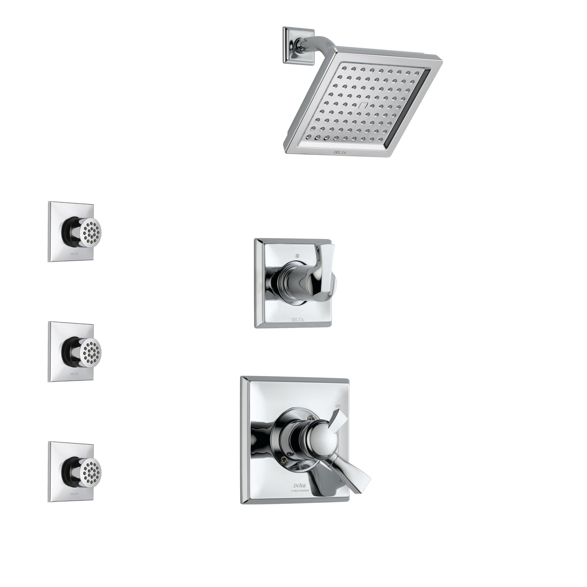 Delta Dryden Chrome Finish Shower System with Dual Control Handle, 3S