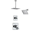 Delta Dryden Chrome Finish Shower System with Dual Control Handle, 3-Setting Diverter, Showerhead, and Ceiling Mount Showerhead SS1725113