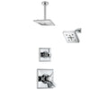 Delta Dryden Chrome Finish Shower System with Dual Control Handle, 3-Setting Diverter, Showerhead, and Ceiling Mount Showerhead SS1725123