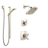 Delta Tesla Polished Nickel Finish Shower System with Dual Control Handle, 3-Setting Diverter, Showerhead, and Hand Shower with Slidebar SS17252PN3