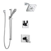 Delta Vero Chrome Finish Shower System with Dual Control Handle, 3-Setting Diverter, Showerhead, and Hand Shower with Slidebar SS1725325