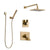 Delta Vero Champagne Bronze Shower System with Dual Control Handle, 3-Setting Diverter, Showerhead, and Hand Shower with Wall Bracket SS17253CZ3