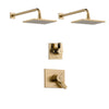 Delta Vero Champagne Bronze Finish Shower System with Dual Control Handle, 3-Setting Diverter, 2 Showerheads SS17253CZ4