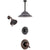Delta Victorian Venetian Bronze Shower System with Dual Control Handle, 3-Setting Diverter, Showerhead, and Ceiling Mount Showerhead SS172551RB6