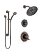 Delta Victorian Venetian Bronze Shower System with Dual Control Handle, 3-Setting Diverter, Showerhead, and Hand Shower with Grab Bar SS172552RB3