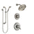 Delta Victorian Stainless Steel Finish Shower System with Dual Control Handle, Diverter, Showerhead, and Hand Shower with Slidebar SS172552SS4