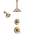 Delta Victorian Champagne Bronze Shower System with Dual Control Handle, 3-Setting Diverter, Showerhead, and Ceiling Mount Showerhead SS17255CZ4
