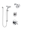 Delta Trinsic Chrome Finish Shower System with Dual Control Handle, 3-Setting Diverter, Showerhead, and Temp2O Hand Shower with Slidebar SS1725914