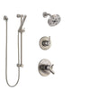 Delta Trinsic Stainless Steel Finish Shower System with Dual Control Handle, 3-Setting Diverter, Showerhead, and Hand Shower with Slidebar SS172591SS5