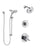 Delta Compel Chrome Finish Shower System with Dual Control Handle, 3-Setting Diverter, Showerhead, and Temp2O Hand Shower with Slidebar SS172614