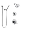 Delta Compel Chrome Finish Shower System with Dual Control Handle, 3-Setting Diverter, Showerhead, and Hand Shower with Wall Bracket SS172616