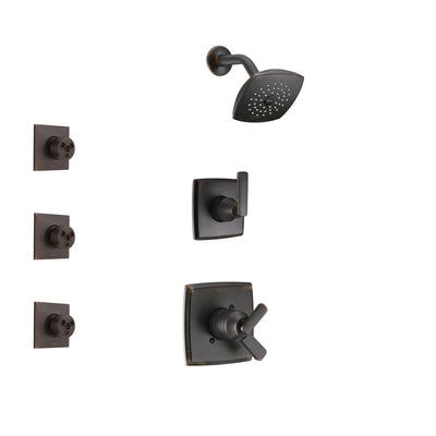 Delta Ashlyn Venetian Bronze Finish Shower System with Dual Control Handle, 3-Setting Diverter, Showerhead, and 3 Body Sprays SS17264RB1