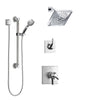 Delta Zura Chrome Finish Shower System with Dual Control Handle, 3-Setting Diverter, Showerhead, and Hand Shower with Grab Bar SS172744