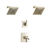 Delta Zura Polished Nickel Finish Shower System with Dual Control Handle, 3-Setting Diverter, 2 Showerheads SS17274PN4