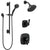 Delta Stryke Matte Black Finish Dual Control Shower System with Slide Bar Hand Shower and Multi-Setting Wall Mount Showerhead SS172763BL3