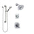 Delta Addison Chrome Finish Shower System with Dual Control Handle, 3-Setting Diverter, Showerhead, and Hand Shower with Grab Bar SS172923