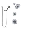 Delta Addison Chrome Finish Shower System with Dual Control Handle, 3-Setting Diverter, Showerhead, and Hand Shower with Wall Bracket SS172926