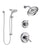 Delta Cassidy Chrome Finish Shower System with Dual Control Handle, 3-Setting Diverter, Showerhead, and Temp2O Hand Shower with Slidebar SS172974