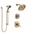 Delta Cassidy Champagne Bronze Finish Shower System with Dual Control Handle, 3-Setting Diverter, Showerhead, and Hand Shower with Slidebar SS17297CZ3