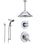 Delta Lahara Chrome Shower System with Dual Control Shower Handle, 3-setting Diverter, Large Ceiling Mount Rain Showerhead, and Handheld Shower SS173882