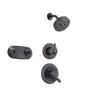 Delta Lahara Venetian Bronze Shower System with Dual Control Shower Handle, 3-setting Diverter, Modern Round Showerhead, and Dual Body Spray Plate SS173884RB