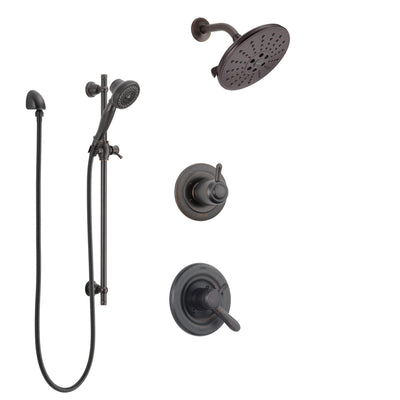 Delta Lahara Venetian Bronze Finish Shower System with Dual Control Handle, 3-Setting Diverter, Showerhead, and Hand Shower with Slidebar SS1738RB1