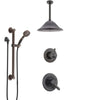 Delta Lahara Venetian Bronze Shower System with Dual Control Handle, Diverter, Ceiling Mount Showerhead, and Hand Shower with Grab Bar SS1738RB8