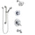 Delta Lahara Chrome Finish Tub and Shower System with Dual Control Handle, 3-Setting Diverter, Showerhead, and Hand Shower with Grab Bar SS174384