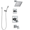 Delta Dryden Chrome Finish Tub and Shower System with Dual Control Handle, 3-Setting Diverter, Showerhead, and Hand Shower with Wall Bracket SS1745114