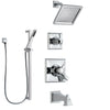 Delta Dryden Chrome Finish Tub and Shower System with Dual Control Handle, 3-Setting Diverter, Showerhead, and Hand Shower with Slidebar SS1745115