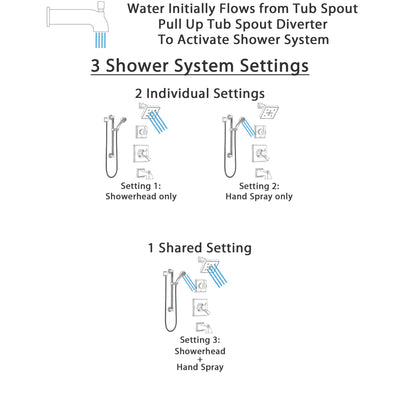 Delta Dryden Stainless Steel Finish Tub and Shower System with Dual Control Handle, Diverter, Showerhead, and Hand Shower with Grab Bar SS174512SS3