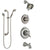 Delta Victorian Stainless Steel Finish Tub and Shower System with Dual Control Handle, Diverter, Showerhead, and Hand Shower with Slidebar SS17455SS4