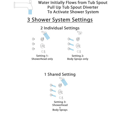 Delta Trinsic Stainless Steel Finish Tub and Shower System with Dual Control Handle, 3-Setting Diverter, Showerhead, and 3 Body Sprays SS17459SS1