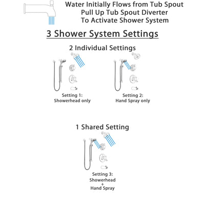 Delta Compel Stainless Steel Finish Dual Control Handle Tub and Shower System, Diverter, Showerhead, and Temp2O Hand Shower with Slidebar SS17461SS4