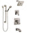 Delta Ara Stainless Steel Finish Tub and Shower System with Dual Control Handle, Diverter, Showerhead, and Hand Shower with Grab Bar SS17467SS3