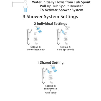 Delta Ara Stainless Steel Finish Tub and Shower System with Dual Control Handle, Diverter, Showerhead, and Hand Shower with Grab Bar SS17467SS3