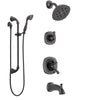 Delta Addison Venetian Bronze Tub and Shower System with Dual Control Handle, 3-Setting Diverter, Showerhead, and Hand Shower with Slidebar SS17492RB4