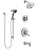 Delta Linden Chrome Finish Tub and Shower System with Dual Control Handle, 3-Setting Diverter, Showerhead, and Hand Shower with Slidebar SS174945