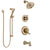 Delta Linden Champagne Bronze Tub and Shower System with Dual Control Handle, 3-Setting Diverter, Showerhead, and Hand Shower with Slidebar SS17494CZ2