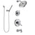 Delta Cassidy Chrome Finish Tub and Shower System with Dual Control Handle, 3-Setting Diverter, Showerhead, and Hand Shower with Wall Bracket SS174976
