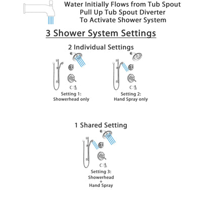 Delta Cassidy Polished Nickel Tub and Shower System with Dual Control Handle, 3-Setting Diverter, Showerhead, and Hand Shower with Slidebar SS17497PN2