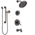 Delta Cassidy Venetian Bronze Tub and Shower System with Dual Control Handle, 3-Setting Diverter, Showerhead, and Hand Shower with Grab Bar SS17497RB6