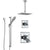 Delta Dryden Chrome Finish Shower System with Dual Control Handle, 3-Setting Diverter, Ceiling Mount Showerhead, and Hand Shower with Slidebar SS17515