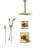 Delta Dryden Champagne Bronze Shower System with Dual Control Shower Handle, 3-setting Diverter, Large Modern Square Shower Head, and Handheld Spray SS175182CZ