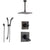 Delta Dryden Venetian Bronze Shower System with Dual Control Shower Handle, 3-setting Diverter, Large Square Ceiling Mount Showerhead, and Handheld Shower SS175182RB